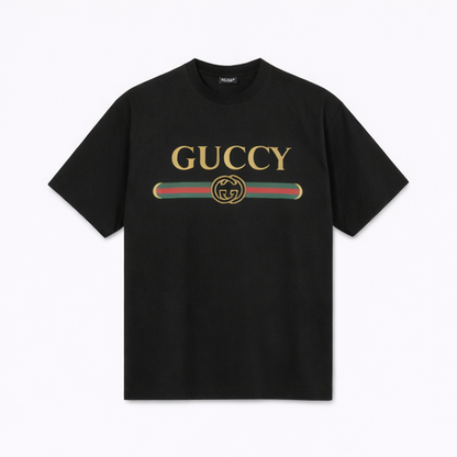 GUCCY 3er-T-Shirt Set mit Iconic Logo – Schwarz / Rot / Weiß