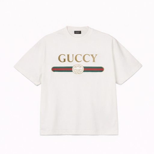 GUCCY 3er-T-Shirt Set mit Iconic Logo – Schwarz / Rot / Weiß