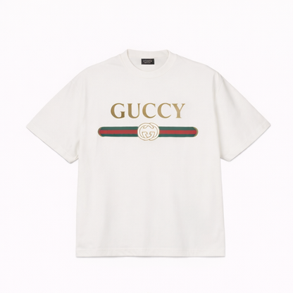 GUCCY 3er-T-Shirt Set mit Iconic Logo – Schwarz / Rot / Weiß