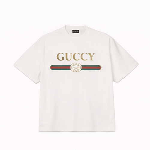 GUCCY 3er-T-Shirt Set mit Iconic Logo – Schwarz / Rot / Weiß